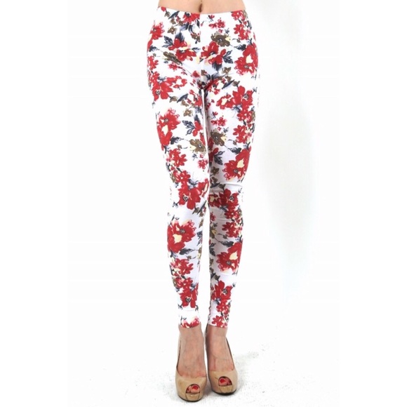 Zenana Outfitters Flower Print Leggings - Picture 2 of 4
